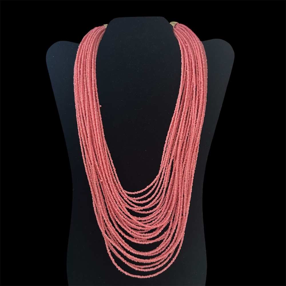 Elegant Beaded Multi-Strand Necklace